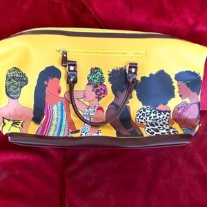 Pardon My Fro Squad Travel Bag in Yellow